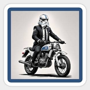 Stormtrooper biker gentleman Sticker